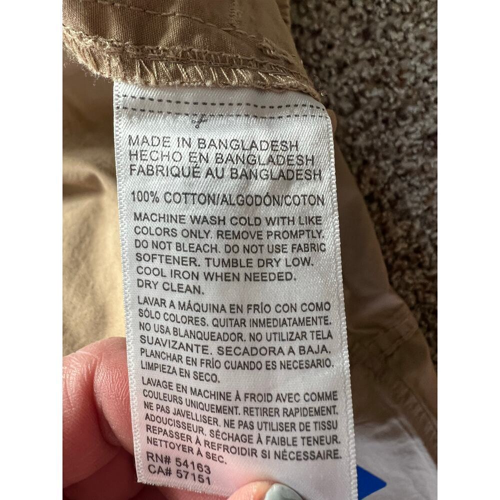 NWT Nautica Women's Cotton Roll-Tab Utility Pants, XXL, Tan, Elastic Waist - Picture 11 of 13